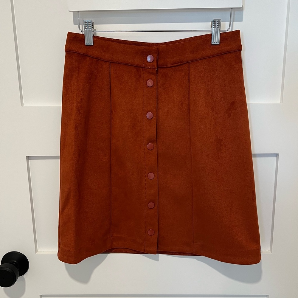 NWT Rust Button-Front Women's Skirt